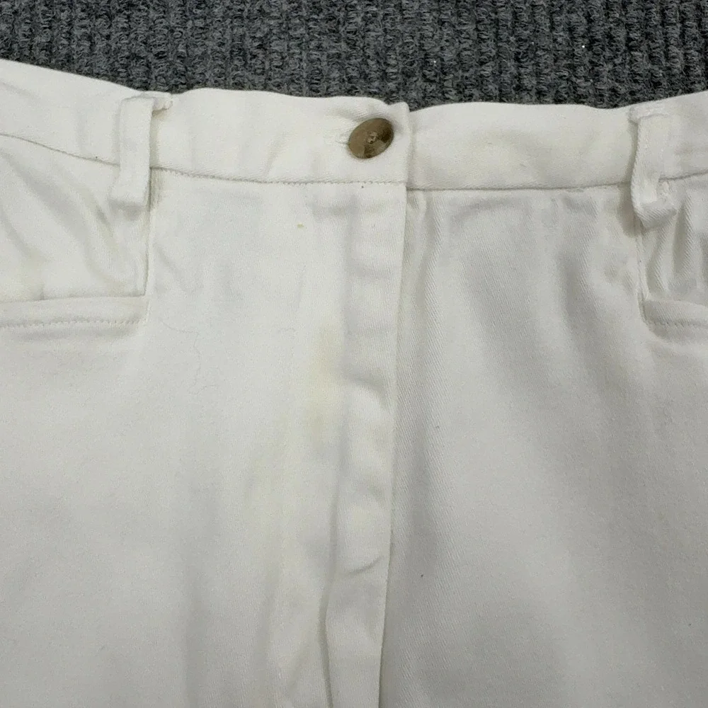 Vintage Cambridge Clothing Co Shorts Womens 12 White Cotton Lycra High Rise Prep